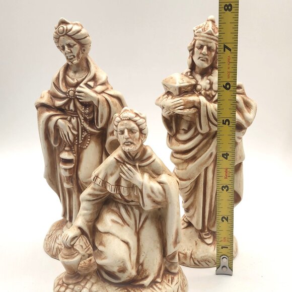 Vtg Atlantic Mold Co. Hand Painted Set of 3 Wise Men Replacements Nativity *Pics - Picture 6 of 10